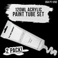 thumbnail image 2 of U.S. Art Supply Artists Acrylic Color Paint, Titanium White, 2 Extra-Large 120ml Tubes - Professional Grade, Excellent Tinting Strength, Mixable - Portrait Painting, Canvas, Wood - Student, Beginner, 2 of 5