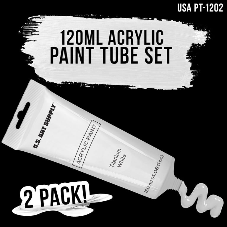 MyArtscape Titanium White Crimson Acrylic Paint 300ml Bottle ( 10oz) Artist Quality - Lightfast - Heavy Body - Vibrant Color - Great Tinting Strength - Professional Grade Paints