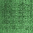 thumbnail image 1 of Ahgly Company Indoor Square Oriental Emerald Green Industrial Area Rugs, 5' Square, 1 of 4