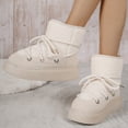 thumbnail image 4 of Miqool Winter Boots for Women Snow Warm Fur Lined Waterproof Ankle Booties Lace Up Non Slip Flat Comfortable Womens Shoes, 4 of 9