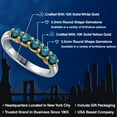 thumbnail image 2 of Gem Stone King 10K Two Tone Gold Blue Diamond Wedding-Bands Ring for Women | 0.75 Cttw | Round 3.5MM | Gemstone April Birthstone | Size 9, 2 of 6