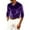 Purple #18, variant on Dresfit Velvet Shirt Men Henley V Neck Party Shirts Spring Summer Button Down Long Sleeve Tops Loose Fit Velour Holiday Carnival Pullover Green M