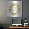thumbnail image 5 of Luxe Metal Art 'Seasons Greetings Gold Wreath' by Cindy Jacobs, Metal Wall Art, 36"x36", 5 of 9