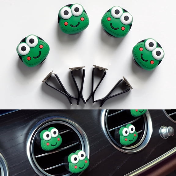 MaPctSy Air Vent Clip Air Freshener Frog Design Anti-Slip 4 Pack 1.5-inch