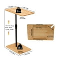 thumbnail image 6 of Bamboo Couch Tray Table Height Adjustable C-Shaped End Table with Slots 2 Tier Sofa Side Table for Living Room & Bedroom, 6 of 8