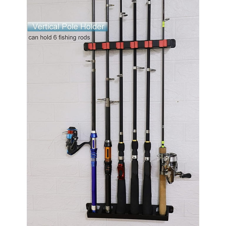HEJULIK Wall Mounted Fishing Rod Holder Stores Rods, ABS Base