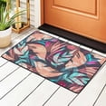 thumbnail image 2 of YFYANG 72"x48" Non-Slip Flannel Carpet Doormat, Living Room Bedroom Office Decorative Area Rugs, Indoor Vintage Spring Floral Patterns Floor Mats, 2 of 7
