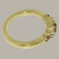 thumbnail image 4 of LBG British Made 10k Yellow Gold Ruby & Cultured Pearl ring Womens band Ring - 33 size options - Size 11.75, 4 of 6