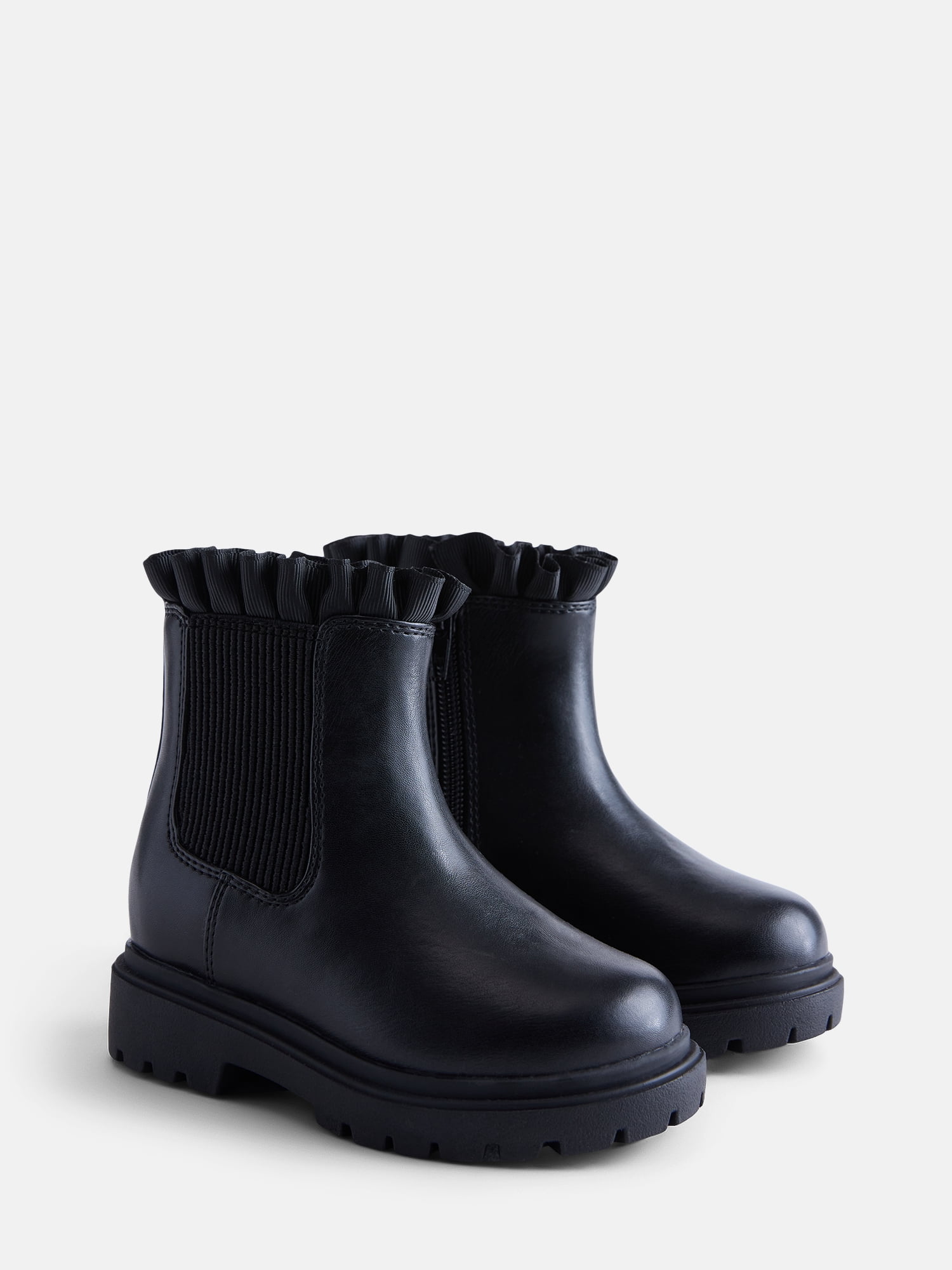 Wonder Nation Toddler Girls Ruffle Chelsea Boots
