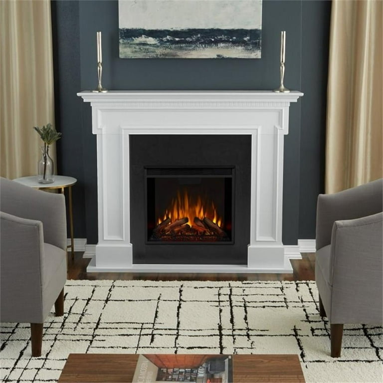 Real Flame Thayer Electric Fireplace with Mantel and Remote