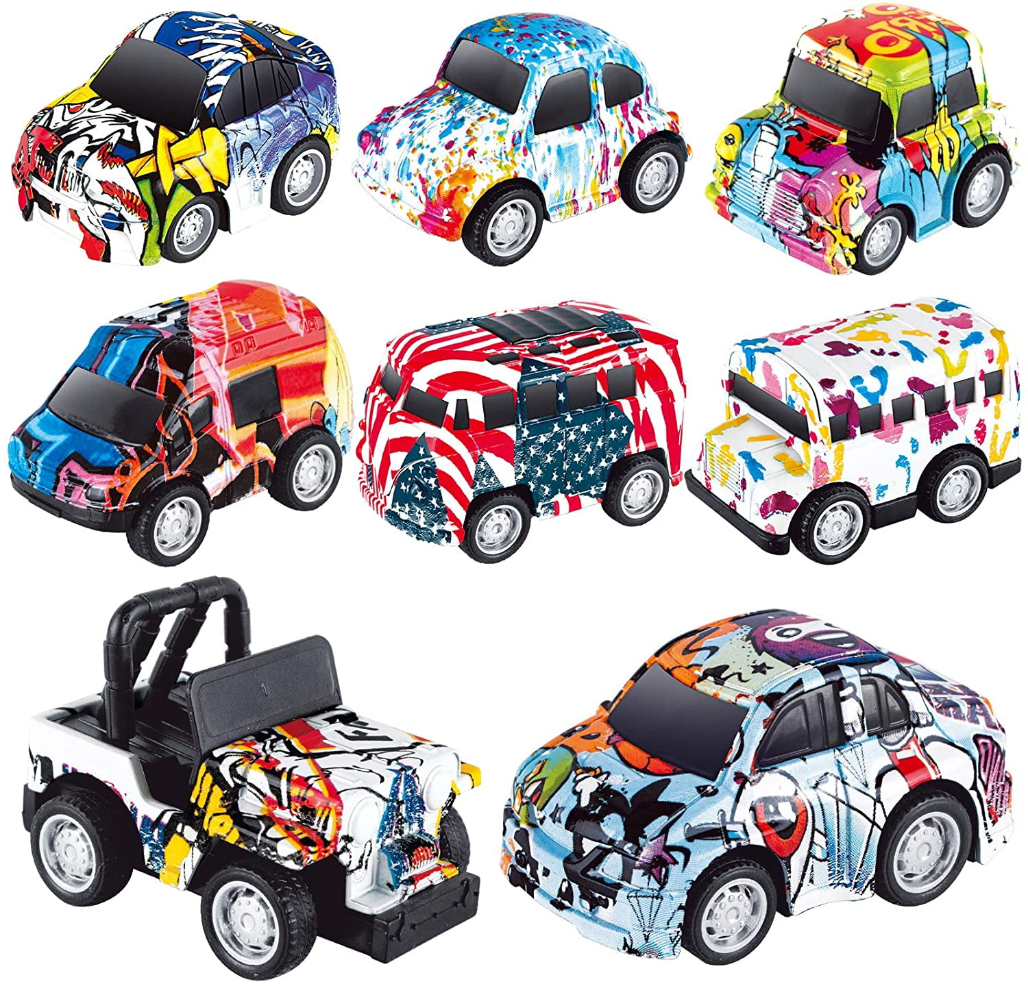 Pull Back Race Cars for Kids 12 Pack Birthday Party Favor Cars Assorted Pull Back and Go Toys Cars for 3 Year Old Boy 