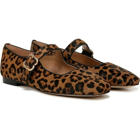 Sam Edelman Michaela H86654L Flat Women's 9 Brown Leopard Print Mary Jane FZP623