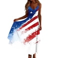 thumbnail image 6 of Mifsaly Independence Day Dress For Women Plus Size Spaghetti Strap V Neck Sleeveless 4Th Of July Dresses Flowy Lightweight Vacation Sundress L, 6 of 8