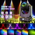 thumbnail image 5 of 280W Beam Moving Head Stage Light, 17 Gobos Effect DMX Pattern Disco Party DJ Light Xmas Performance, 5 of 17