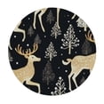 thumbnail image 4 of HAOXIT Christmas Table Cloth Winter Animals Waterproof Round Washable Table Cover for Kitchen Outdoor Party Wedding 42-46, 4 of 8