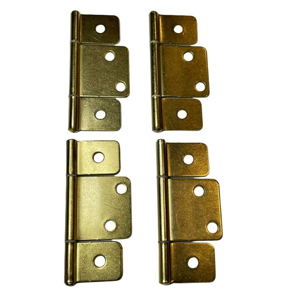 Mobile Home/RV Brass Interior Door Extended Leaf Hinge with Screws (4 Pack)
