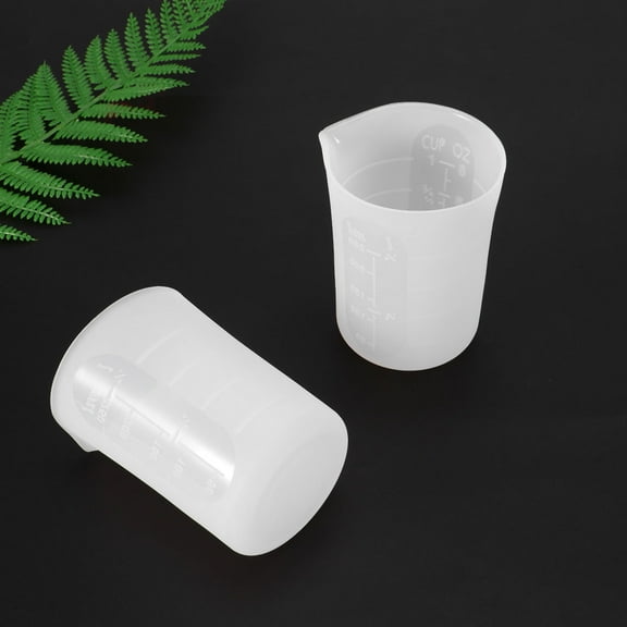 DECORNIJIA Wet Measuring Cups for Home Kitchen 3Pcs Transparent Plastic White