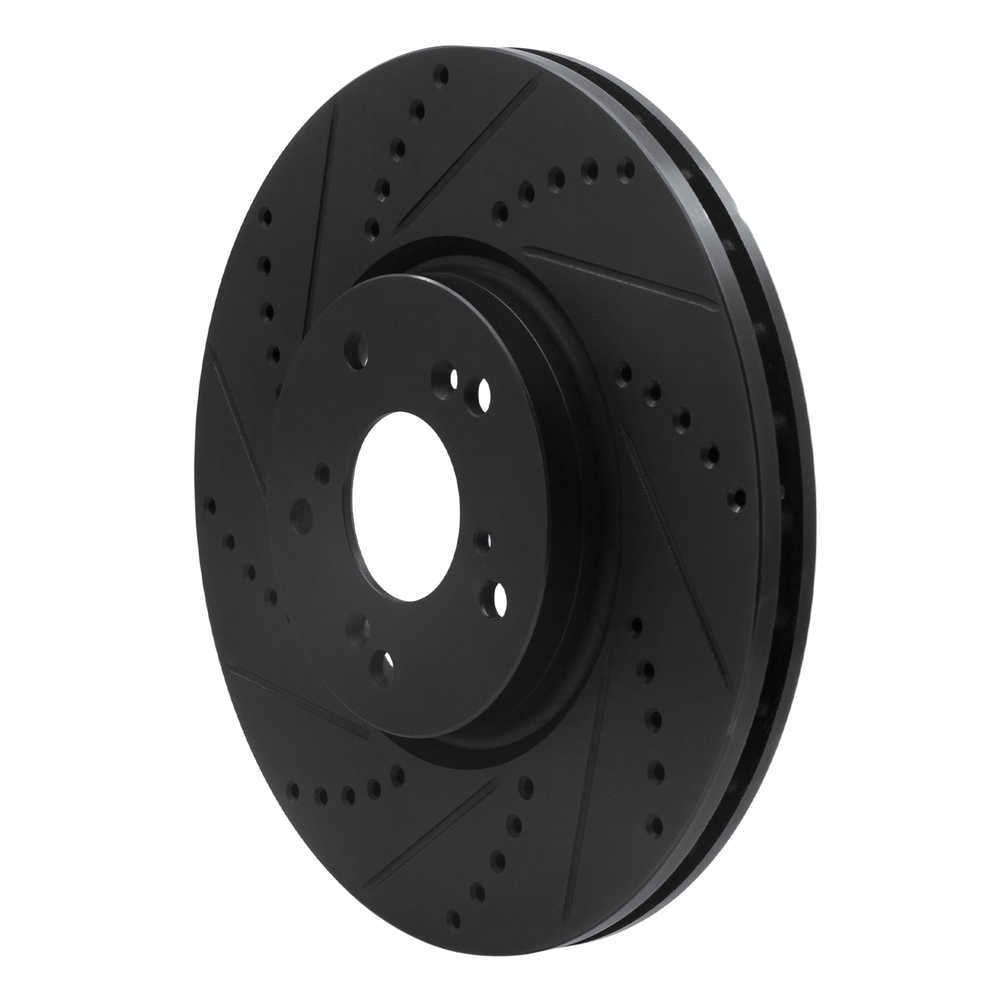 Dynamic Friction Company 633-58020L DFC Brake Rotor - Drilled And Slotted - Black