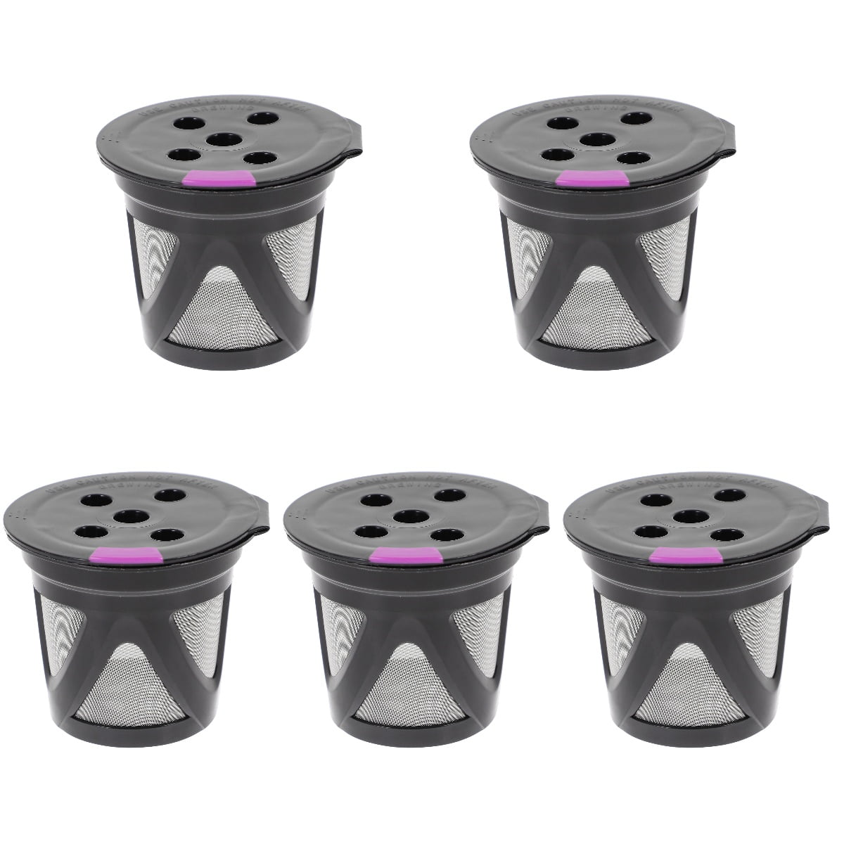 NUOLUX 5pcs Coffee Capsules Filter Reusable Coffee Capsules Cup