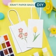 thumbnail image 2 of BagDream 50 Pack 3.5x2.4x6.7" Mini Gift Bags with Handles Small White Kraft Paper Bags Bulk for Party Favor Grocery Retail Shopping Business, 2 of 8