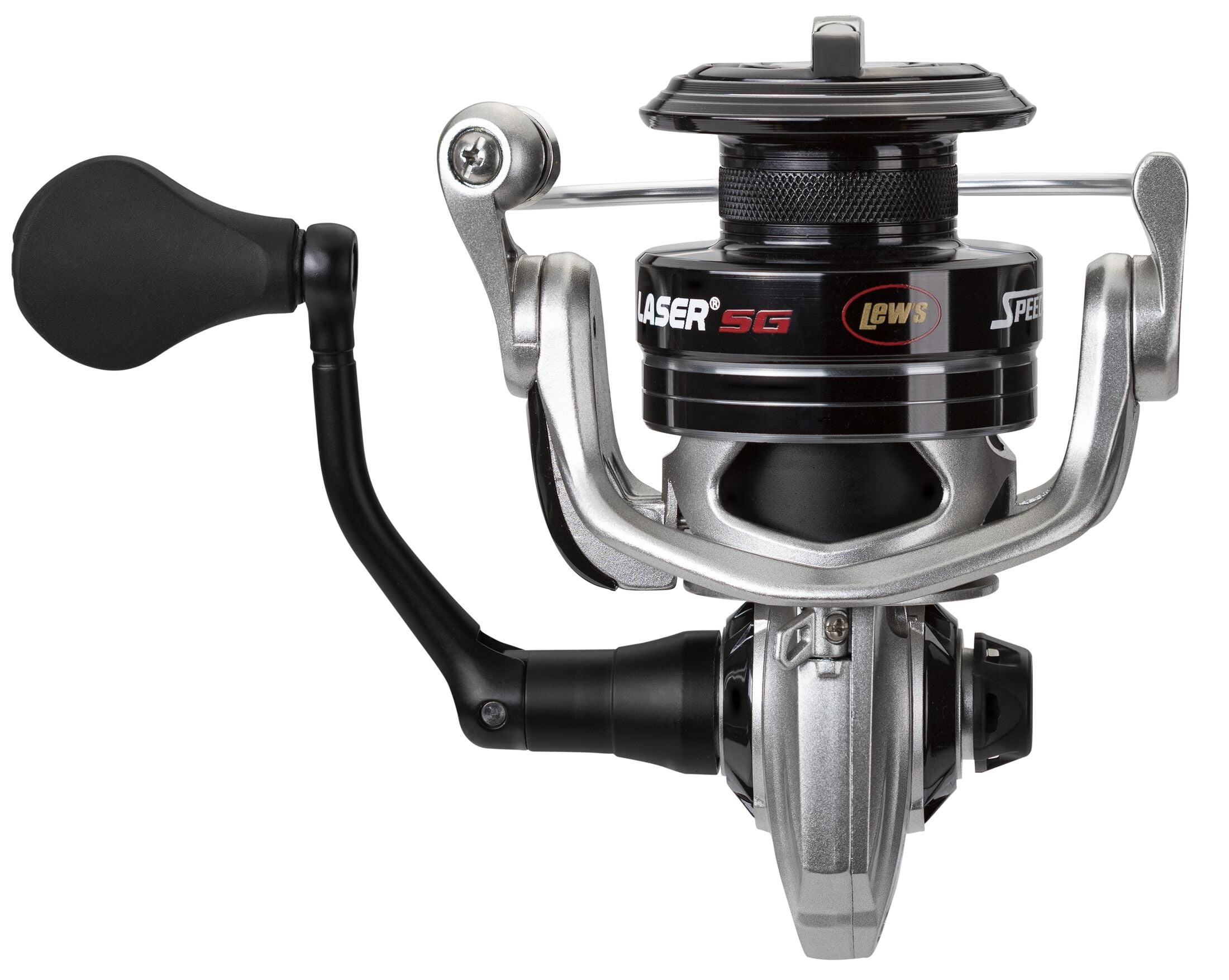 Lew's Laser SG Speed Spin Spinning Fishing Reel, Size 100 Reel, Silver (Clam Package)