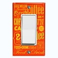 thumbnail image 1 of Metal Light Switch Plate Cover Cafe Diner Coffee Sign Orange COF038, 1 of 15