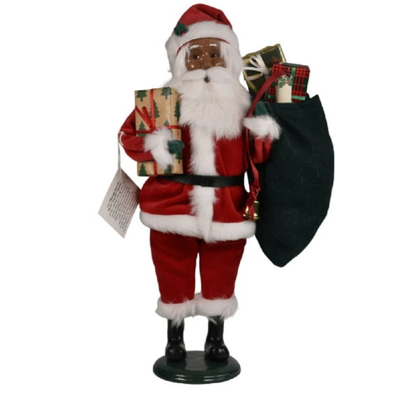 Byers' Choice Caroler, African American Message Santa (AAZBC79)