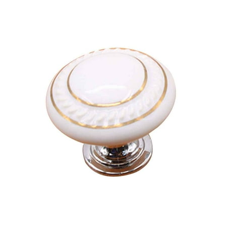 Double Rosewood Handles (Colorful Ceramics Cabinet Cupboard Round Handles Wardrobe Drawer Closet Door Double Gold Circle Pull)