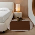 thumbnail image 3 of Coffee Brown Greek Key Large Area Rugs for Bedroom Living Room, Soft Non Slip Carpet Bedside Rug, Geometric Greece Ancient Farmhouse Geo Round Floor Cover Kitchen Accent Rug 4' for Dining Room/Office, 3 of 9