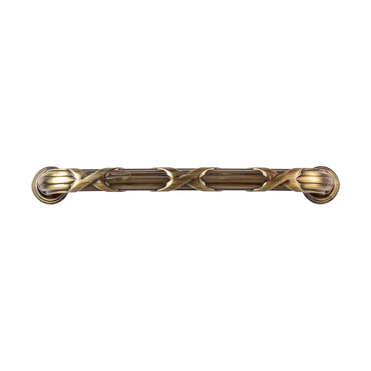 Utopia Alley 10pcs Riga Pull Handle - Decorative Cabinet Drop Pull Handles- Vintage Cabinet Hardware with Hand Finished Antique Brass - Metal Drawer Pull Handle, 5.0" Center to Center