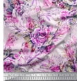 thumbnail image 1 of Soimoi Cotton Duck Fabric Leaves & Rose Flower Print Fabric by The Yard 56 Inch Wide, 1 of 1
