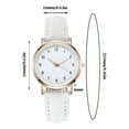 thumbnail image 2 of Women's Watches, Classic Quartz Watch with Luminous Easy Read Dial, Leather Watch Band, Vintage Small Face Round Watches for Women, Birthday Gift for Ladies (White), 2 of 7