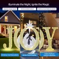thumbnail image 3 of Starfree 49-inch Outdoor JOY Christmas Nativity Decoration Large Lighted JOY Sign Christmas Holiday Decorations Twinkling LED Hang/Stand Yard Signs, 3 of 11