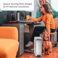 thumbnail image 4 of Home Zone Living 12 Gallon and 1.3 Gallon Kitchen Trash Can Value Bundle Set, Stainless Steel Wastebasket with Lid and Slim Design, 4 of 17