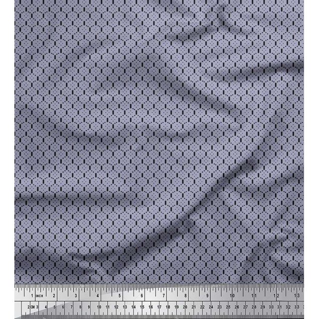 Soimoi Modal Satin Fabric Honeycomb Geometric Printed Craft Fabric by The Yard 42 Inch Wide