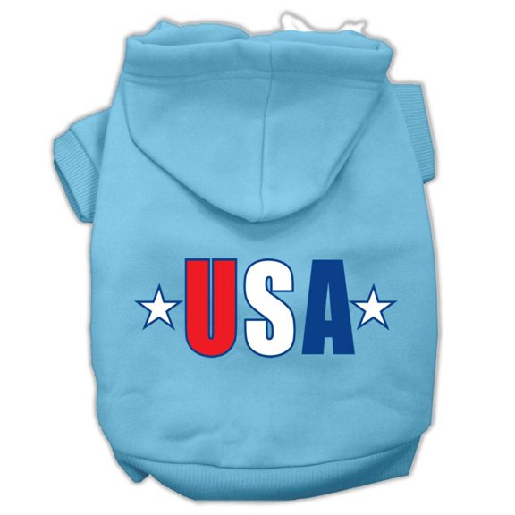 Pet Dog Cat Hoodie Screen Printed, "USA Star"