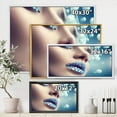 thumbnail image 4 of Designart Close-Up Of Gems On Woman Lips FLOAT FRAME WALL ART, 4 of 4
