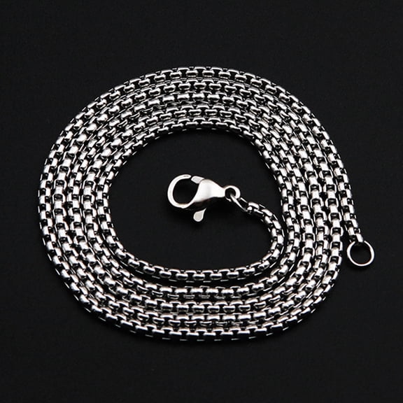 PENIKOKO 1Pack Decorative Stainless Steel Necklace Simple Style for Women