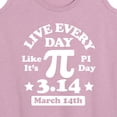thumbnail image 3 of Instant Message - Live Every Day Like Pi Day - Women's Racerback Tank Top, 3 of 6