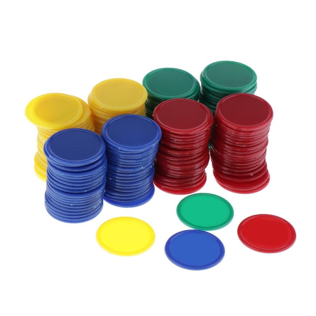 Contadores de plástico Zulema 160PCS Multi colores 1 pulgada Fichas de póker de juegos de mesa