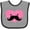 Heather and Black, variant on Inktastic Kawaii Mustache Heart Girls Baby Bib