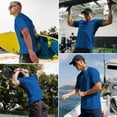 thumbnail image 6 of Weilanxin Swim Shirts Short Sleeve for Men Quick Dry Running UPF50+ Sun Protection Rash Guard Top Blue L, 6 of 9