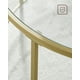 thumbnail image 5 of VASAGLE Mesa Auxiliar Redonda, Mesita de Noche de Cristal con Marco de Acero, Mesa de Centro Pequeña, para Salón, Balcón, Decorativo, Dorado y Transparente, 5 of 6