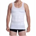 thumbnail image 1 of Faithtur Men Firm Slim Undershirt Compression Support Vest Body Shape T-Shirt, 1 of 8