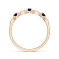 thumbnail image 2 of ANGARA Natural Blue Sapphire & Diamond Ring in 14K Rose Gold for Women (Size-2.7mm) | September Birthstone, Birthday, Anniversary, Jewelry Gift for Women | Natural Blue Sapphire Ring, 2 of 9