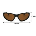 thumbnail image 3 of YAOBAMM AC Lens Sunglasses Retro Small Ellipse Frame Sunglasses Strong Hinge Block Sunlight Stability Eye Protection UV Cycling, 3 of 6