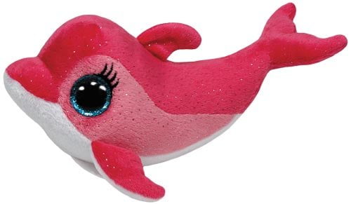 TY BEANIE BABY Boo Collection pink white SPARKLES THE DOLPHIN 6" small plush 