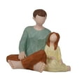 thumbnail image 4 of Baoblaze Christmas Statue Artwork Resin Figurine for Desktop Housewarming Living Room Father and Daughter, 4 of 8