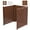 Red Brown, variant on Heavy Duty Garden Barrier, Light Brown Wood, 3-Panel Wind-Resistant Design, Metal Ground Anchors, Air Conditioner Unit Shield, Pool Pump Cover, Patio Privacy Partition