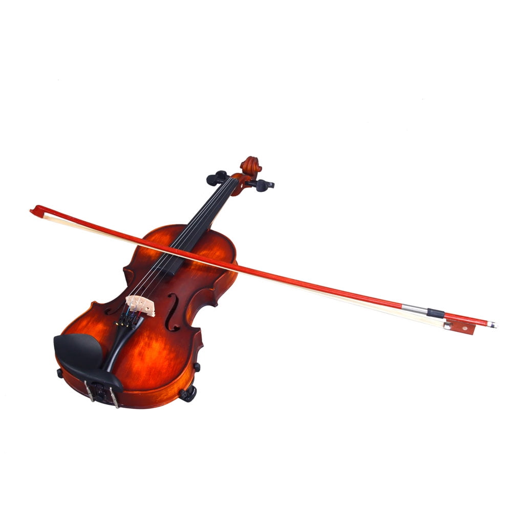 New 3/4 Acoustic Violin for Kids Boys Girls, Solid Wood Violin Acoustic Starter Kit with Violin Fiddle Case, Bow, Rosin, Shoulder Rest, Electronic Tuner, Brown Violin Outfit Set for Beginners Students